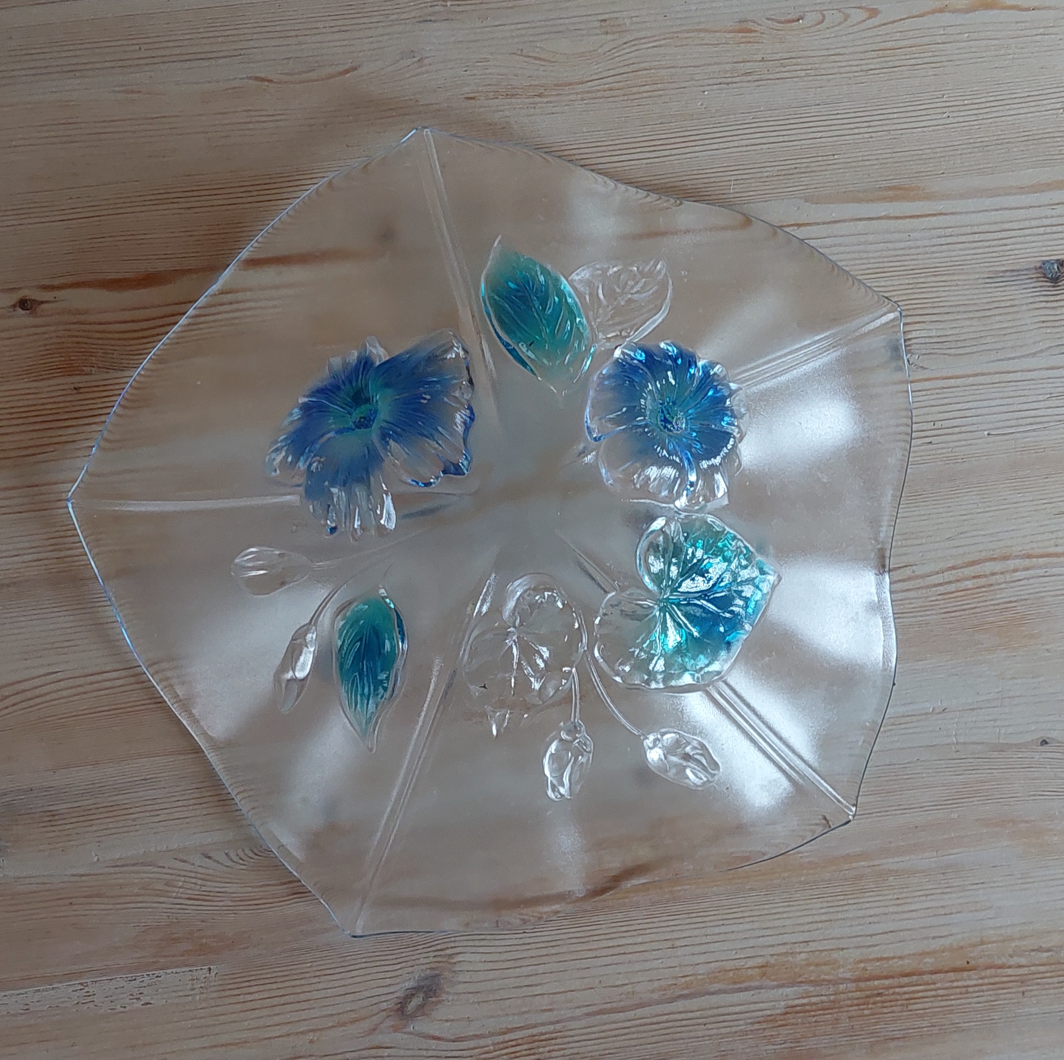 Walther Glas fruitschaal Evita blauw